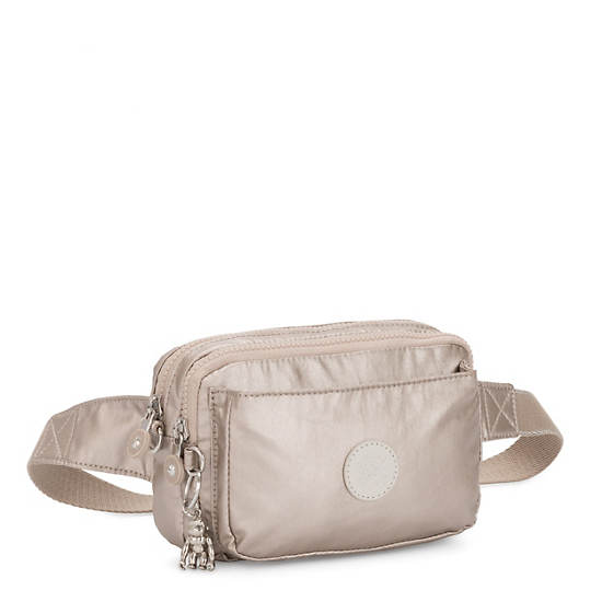 Kipling Abanu Multi Metallic Convertible Crossbody Bag Väska Beige | SE 1178HA